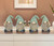 Set of Four Blue and Green Polyresin Garden Gnome Tabletop Sculptures N270-518088