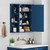 Wall-Mounted Bathroom Mirror Cabinet with Storage Shelves-Blue - Color: Blue D681-JV13502LS