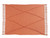 60" X 50" Orange Woven Cotton Throw Blanket with Fringe N270-516546