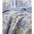 King size 100-Percent Cotton Quilt Bedspread Set with Blue White Floral Leaves Pattern Q280-LACRQB851961