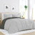 King/Cal King 3-Piece Microfiber Reversible Comforter Set in Grey / Light Grey Q280-GRKI8900