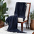 50" X 50" Indigo Woven Cotton Throw Blanket N270-519075