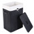 Rectangle Bamboo Hamper Laundry Basket Washing Cloth Bin Storage Bag Lid 3 color-Black - Color: Bla D681-HW67642BK