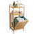 Tilt-out Bamboo Laundry Hamper  with 2-Tier Shelf and Removable Liner-Natural - Color: Natural D681-HW66588NA