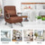 Folding 6 Position Convertible Sleeper Bed Armchair Lounge Couch with Pillow-Brown - Color: Brown D681-HW66326CF