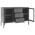 Sideboard Anthracite 41.3"x13.8"x27.6" Steel and Tempered Glass A949-336078