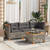  Garden Sofa Set of 3 Grey PE rattan 3-seater Modular A949-365939