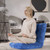 14-Position Adjustable Cushioned Floor Chair-Blue - Color: Blue D681-HV10355NY
