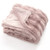 Luxury Fuzzy Plush Rabbit Fur Bubble Blanket for Armchair-Pink - Color: Pink D681-HU11312PI-M