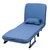 3-in-1 Convertible Sofa Bed with 5-Position Adjustable Backrest and Lumbar Pillow-Blue - Color: Blue D681-HW54759BL