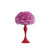 24" Glam Hot Pink Feather and Red Table Lamp N270-478187