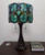 22" Dark Brown Metal Two Light Candlestick Table Lamp With Green Shade N270-478150