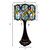 22" Dark Brown Metal Two Light Candlestick Table Lamp With Green Shade N270-478150