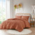 King / California King 3-Piece Rust Orange Pompom Microfiber Comforter Set Q280-RUTKGN998638