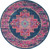 4' Blue Round Power Loom Area Rug N270-385253