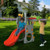 5 in 1 Toddler Climber Slide Playset with Basketball Hoop and Telescope - Color: Multicolor D681-TY326362