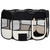 Dog Playpen Black and Cream Polyester Foldable Dog Playpen A949-171008