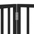 Dog Gate with Door Foldable 6 Panels Black 118.1 " Poplar Wood A949-352189