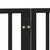 Dog Gate with Door Foldable 6 Panels Black 118.1 " Poplar Wood A949-352189