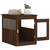 Dog Crate Furniture Brown Oak Engineered wood and steel A949-838322