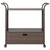  Bar Cart with Drawer Brown 39.4"x17.7"x38.2" Poly Rattan A949-316662