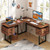 L-shaped Computer Desk with Power Outlets and 3 Storage Drawers-Rustic Brown - Color: Rustic Brown D681-CB10775US-CF+