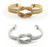 Style: Copper - Love Me Love Knot 925 SS Plated & 18 Kt Antique Gold Plated Cuff Bracelet K290-44680123449617