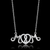 TS571 - Rhodium 925 Sterling Silver Necklace with AAA Grade CZ  in Clear A874-TS571