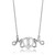 TS571 - Rhodium 925 Sterling Silver Necklace with AAA Grade CZ  in Clear A874-TS571