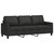 3-seater Sofa Black Polyester, Metal, Textilene 3-seater A949-359175