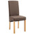 Dining Chair Set of 4 Brown Fabric and wood Standard Ergonomic A949-249274