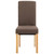 Dining Chair Set of 4 Brown Fabric and wood Standard Ergonomic A949-249274