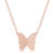 Breanne Rose Gold Stainless Steel Rose Gold Butterfly Necklace R599-N01312AV-V00