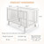 Rubber Wood Baby Crib with Adjustable Mattress Heights and Guardrails-White B593-BB5869