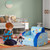 3 in 1 Convertible Flip Open Kids Sofa for Nap Play Sleep B593-HY10210BL