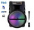 beFree Sound 15 Inch Bluetooth Portable Rechargeable Party Speaker with LED Lights D970-BFS-1519