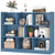Costway 3-Tier Open Bookcase 8-Cube Floor Standing Storage Shelves-Blue - Color: Blue - Size: 3-Tier D681-Walmart_CB10658BL_copy