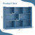 Costway 3-Tier Open Bookcase 8-Cube Floor Standing Storage Shelves-Blue - Color: Blue - Size: 3-Tier D681-Walmart_CB10658BL_copy