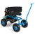 Costway Rolling Garden Cart with Height Adjustable Swivel Seat and Storage Basket-Blue - Color: Blue D681-walmart-GT4031BL