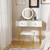 Vanity Desk with with Lighted Adjustable Mirror for Bedroom-White - Color: White D681-HU11206US-WH