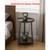 End Table, 2-Tier Round Side Table with Open Storage Shelves, Modern Nightstand Bedside Desk with U E415-TYBZYXTMKFS2TNMPG001V1