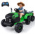 24V Ride On Tractor for Kids Electric Vehicle with Detachable Trailer and Remote Control-Green - Co D681-TQ10439US-GN