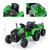 24V Ride On Tractor for Kids Electric Vehicle with Detachable Trailer and Remote Control-Green - Co D681-TQ10439US-GN