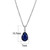 LO4683 - Rhodium Brass Chain Pendant with Synthetic  in Montana A874-LO4683