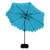 10 FT Outdoor Patio Umbrella with Solar LED Lights and Weighted Base-Turquoise - Color: Turquoise D681-NP13208LS