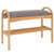 2-Tier Bamboo Shoe Bench with Padded Cushion and Shelf-Gray - Color: Gray D681-JV12275GR
