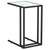 Side Table White marble Tempered glass, iron 19.7 x 13.8 x 25.6 in A949-331652