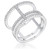 0.5Ct Rhodium Parallel Ring with Brilliant CZ R599-R08563R-C01