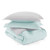 Full/Queen size 3-Piece Microfiber Reversible Comforter Set Aqua Blue and Grey Q280-GRTR5677