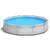 Round Above Ground Swimming Pool With Pool Cover-Gray - Color: Gray D681-NP10424GR